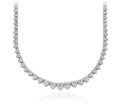 10.00ct Ladies Round Cut Diamond Eternity Necklace