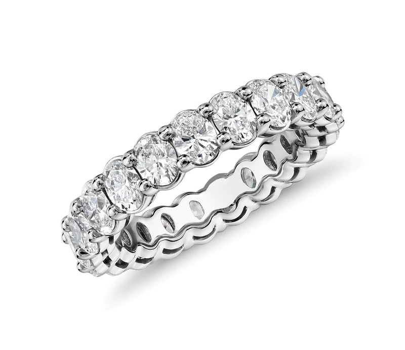 3.00CT OVAL CUT DIAMOND ETERNITY RING IN 14K WHITE GOLD