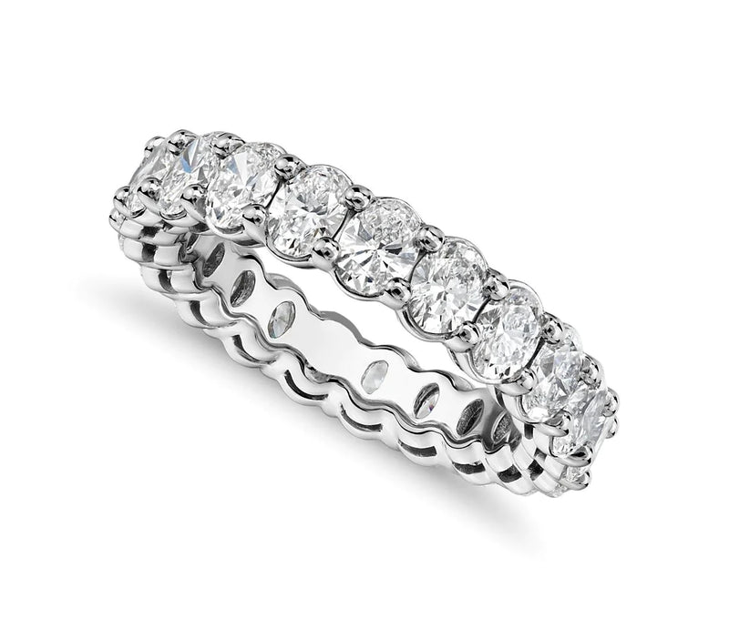 3.00CT OVAL CUT DIAMOND ETERNITY RING IN 14K WHITE GOLD