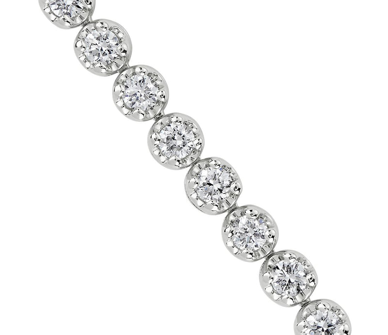 5.00 Straight Eternity Necklace in 14k White Gold