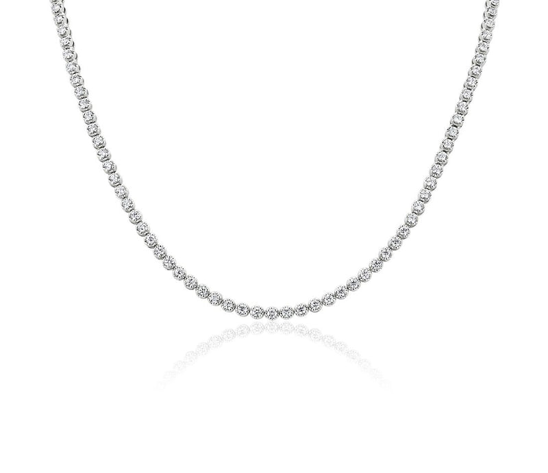 5.00 Straight Eternity Necklace in 14k White Gold