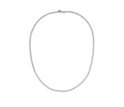 7.00 Straight Eternity Necklace in 14k White Gold