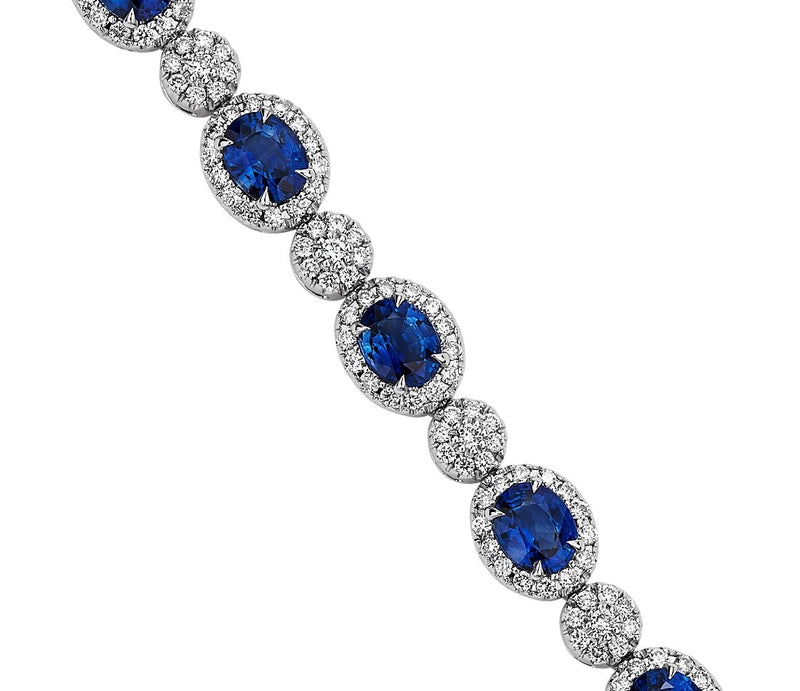 6.73ct Ladies Sapphire and Diamond Bracelet