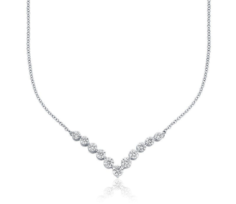 2.00ct Diamond "V" Bar Necklace