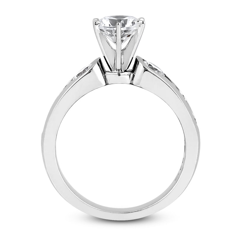 1.60ct Ladies 3 Stone Round Cut Diamond Engagement Ring