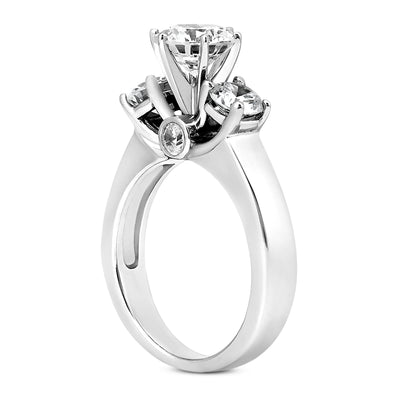 1.87ct Ladies 3 Stone Round Cut Diamond Engagement Ring