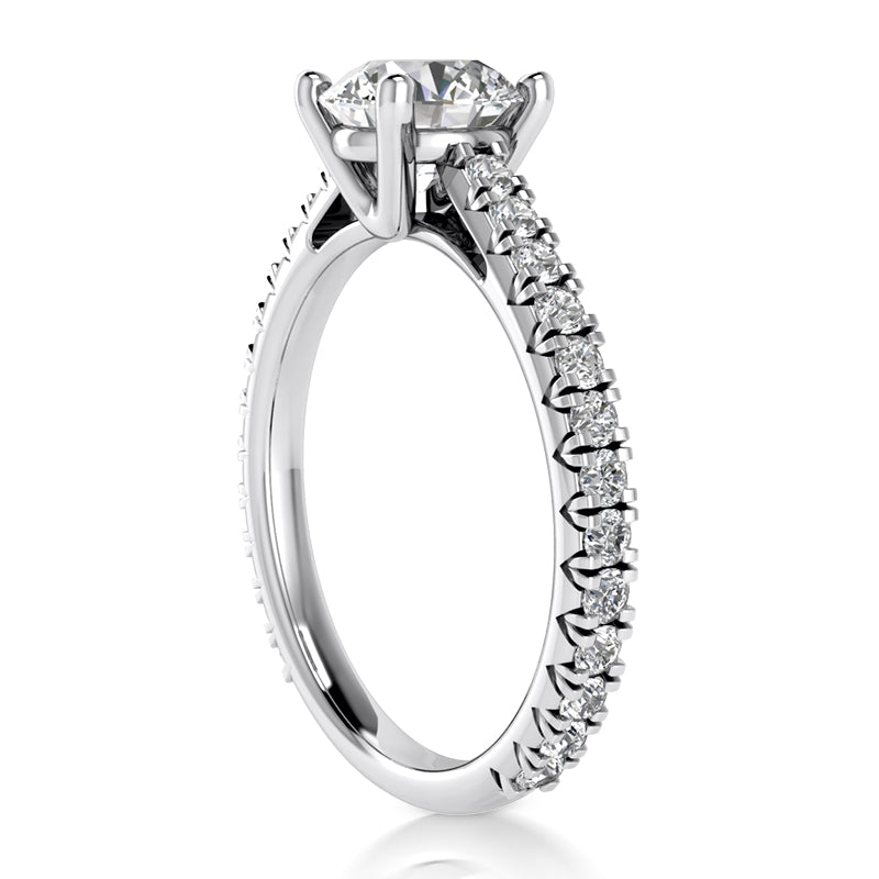 1.15ct Ladies Round Cut Diamond Engagement Ring