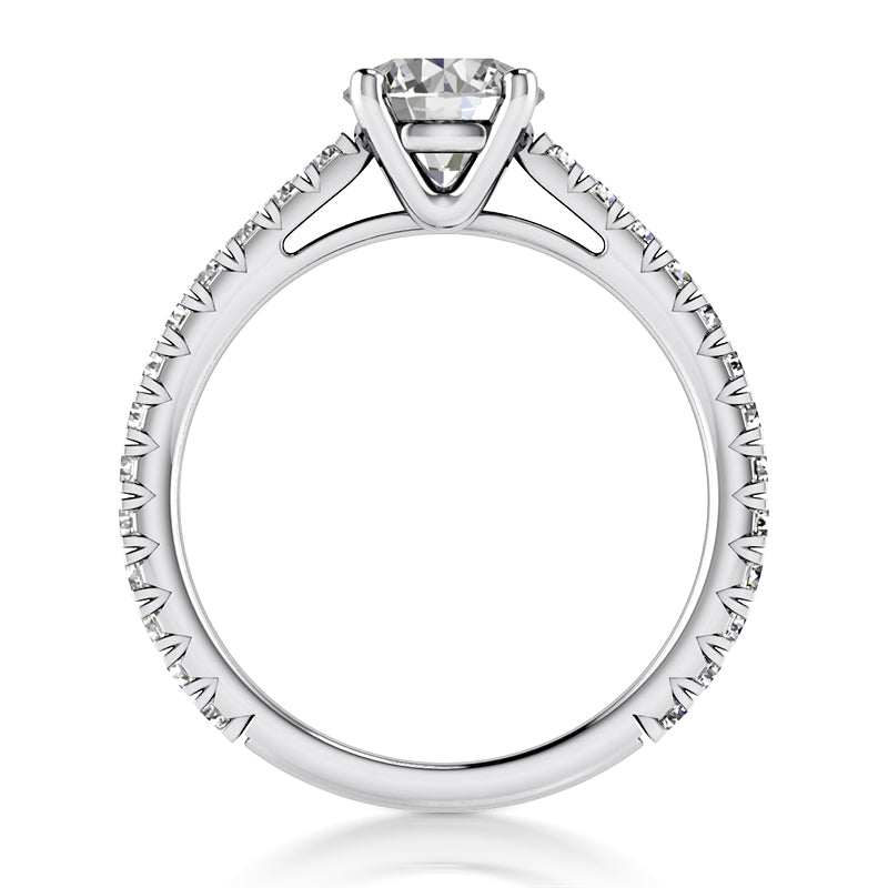 1.15ct Ladies Round Cut Diamond Engagement Ring