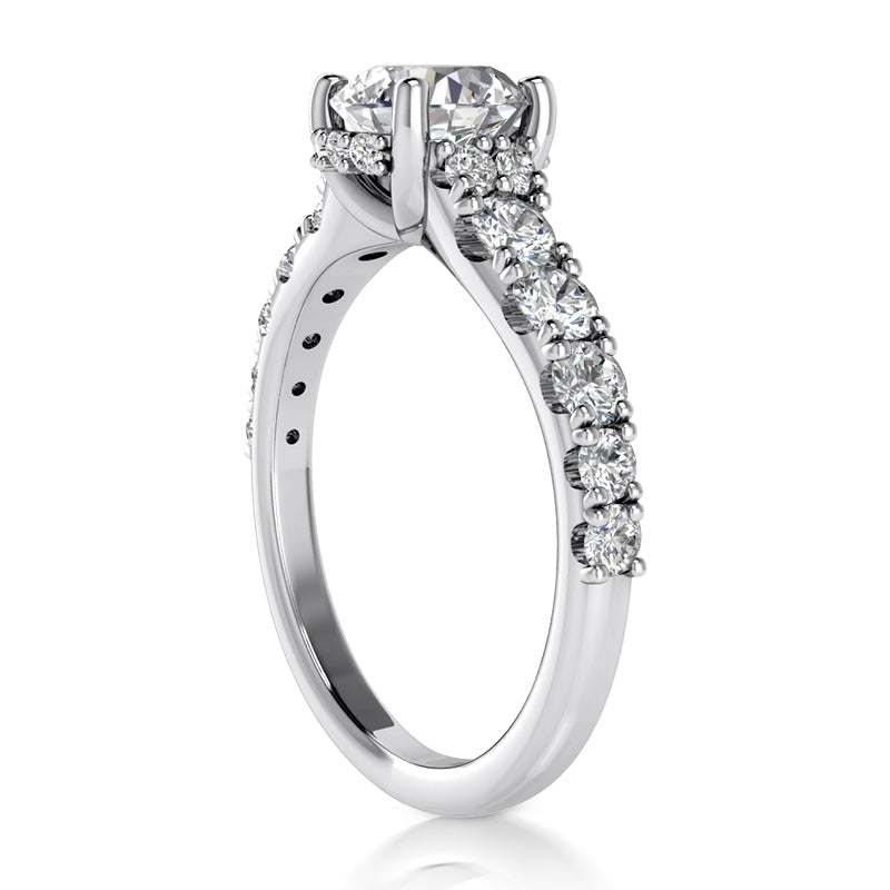 1.40ct Ladies Round Cut Diamond Engagement Ring