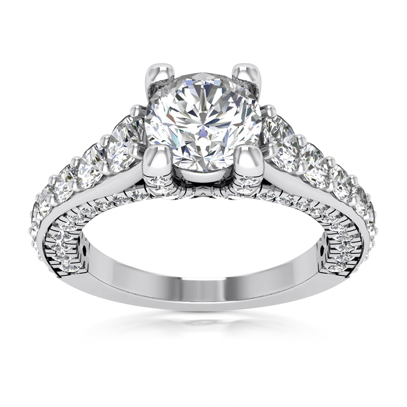 2.20ct Ladies Round Cut Diamond Engagement Ring