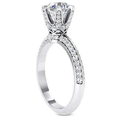 1.25ct Ladies Round Cut Diamond Engagement Ring