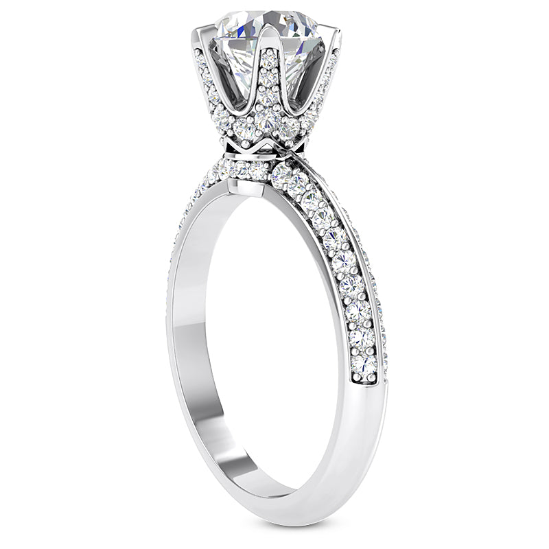 1.25ct Ladies Round Cut Diamond Engagement Ring