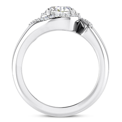 0.97ct Ladies Round Cut Diamond Engagement Ring