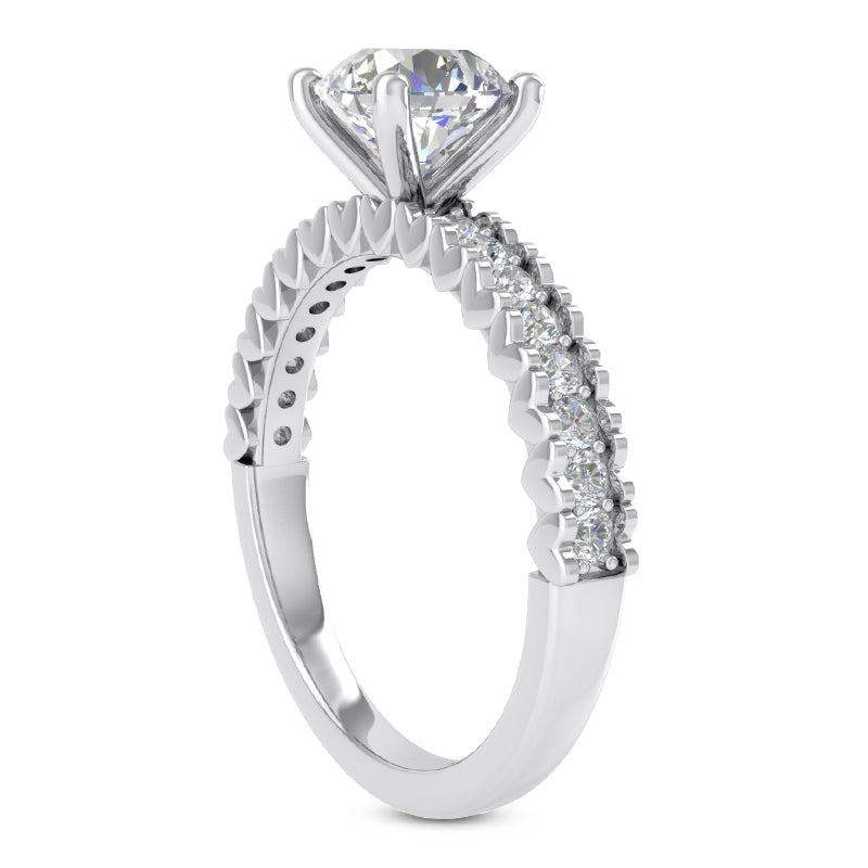 1.00ct Ladies Round Cut Diamond Engagement Ring