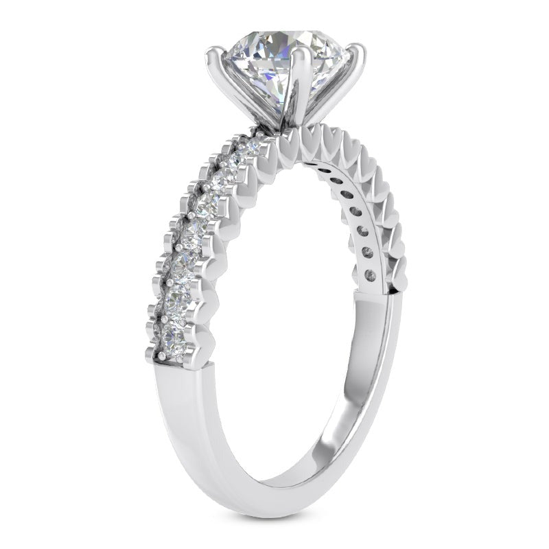 1.00ct Ladies Round Cut Diamond Engagement Ring