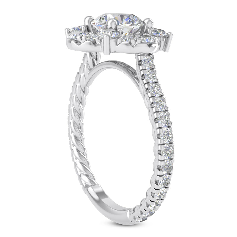 1.50ct Ladies Round Cut Diamond Engagement Ring