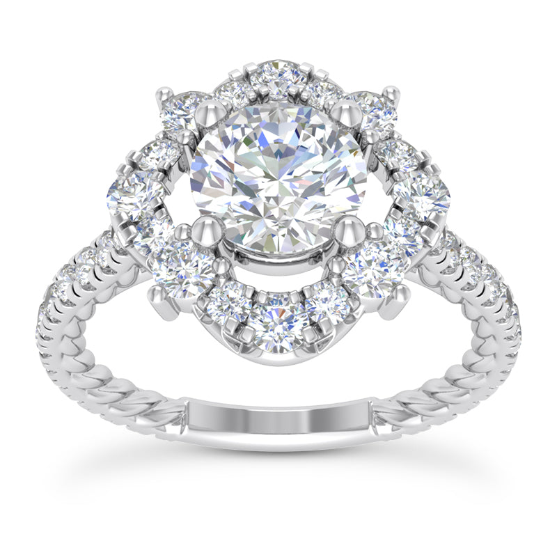 1.50ct Ladies Round Cut Diamond Engagement Ring