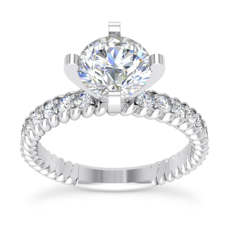 1.09ct Ladies Round Cut Diamond Engagement Ring