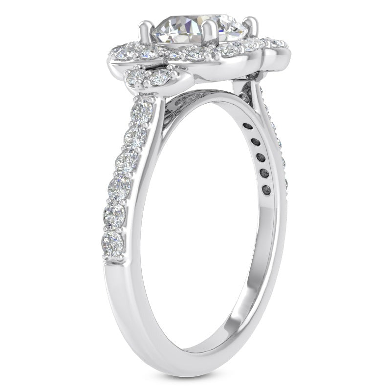 1.27ct Ladies Round Cut Diamond Engagement Ring