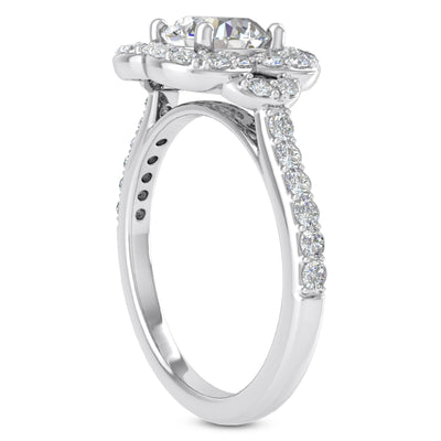 1.27ct Ladies Round Cut Diamond Engagement Ring