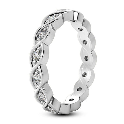 1.46 ct Round Cut Diamond Eternity Wedding Band Ring