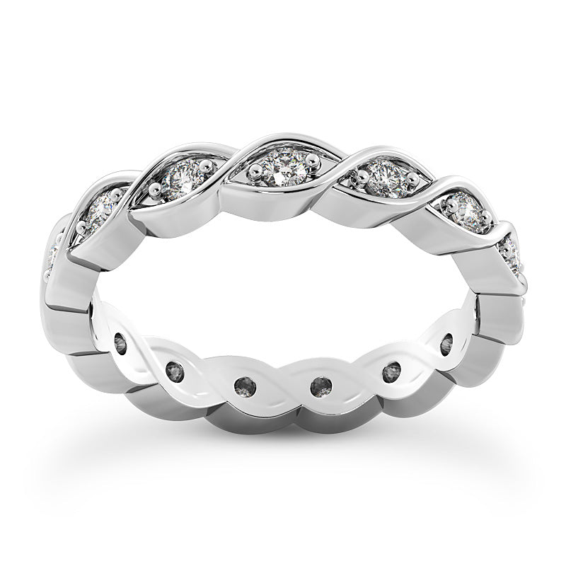 1.46 ct Round Cut Diamond Eternity Wedding Band Ring