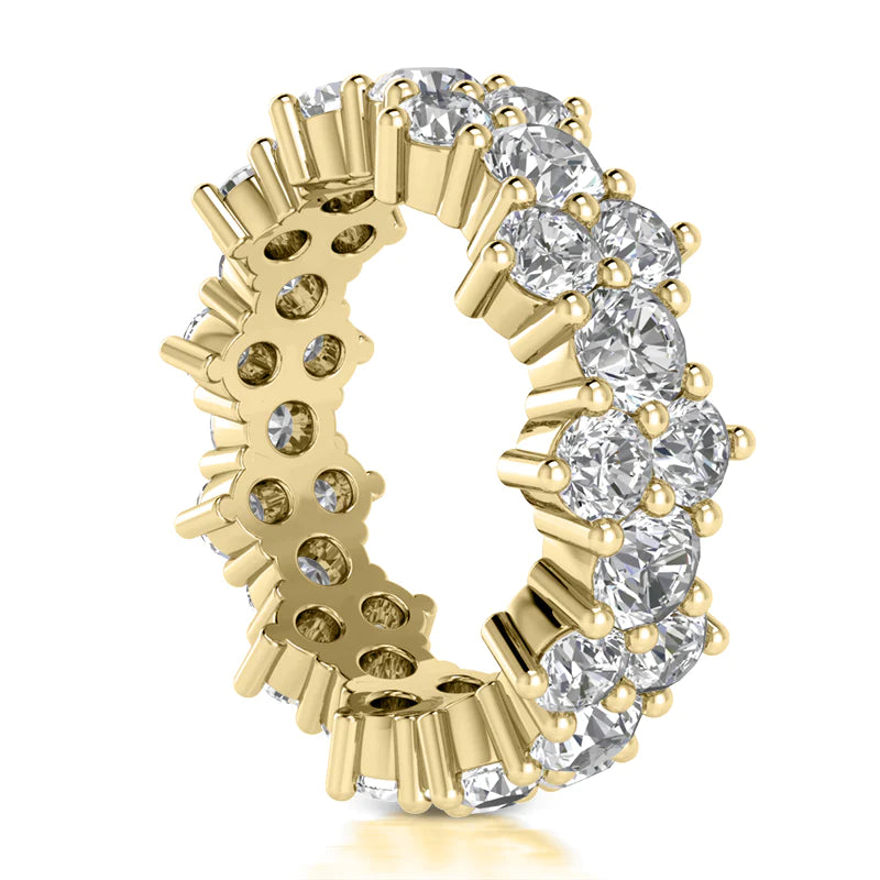 3.40CT LADIES ROUND CUT DIAMOND ETERNITY BAND IN 14K YELLOW GOLD