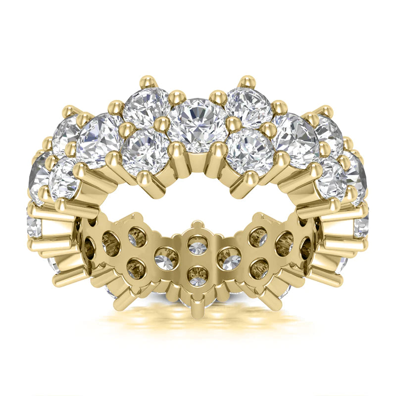 3.40CT LADIES ROUND CUT DIAMOND ETERNITY BAND IN 14K YELLOW GOLD