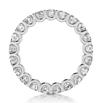 3.00 ct Ladies Round Cut Diamond Eternity Wedding Band Ring in 14 kt White Gold