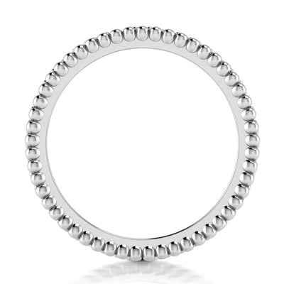 2.02 ct Round Cut Diamond Eternity Wedding Band Ring in 14 kt White Gold