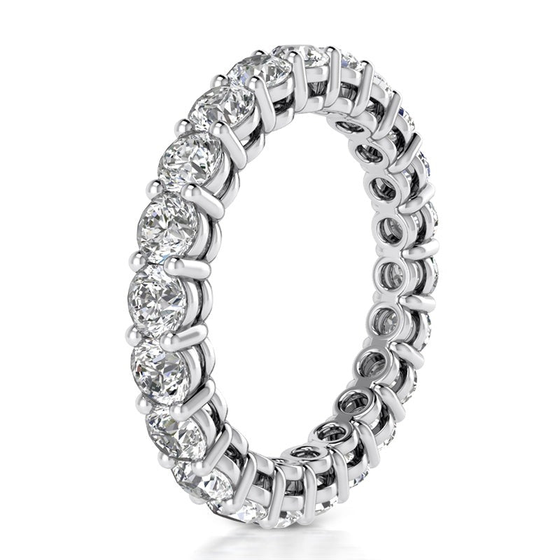 3.00 ct Ladies Round Cut Diamond Eternity Wedding Band Ring in 14 kt White Gold