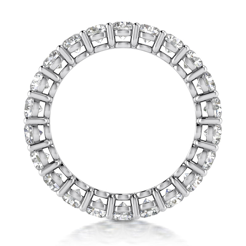 3.00 ct Ladies Round Cut Diamond Eternity Wedding Band Ring in 14 kt White Gold