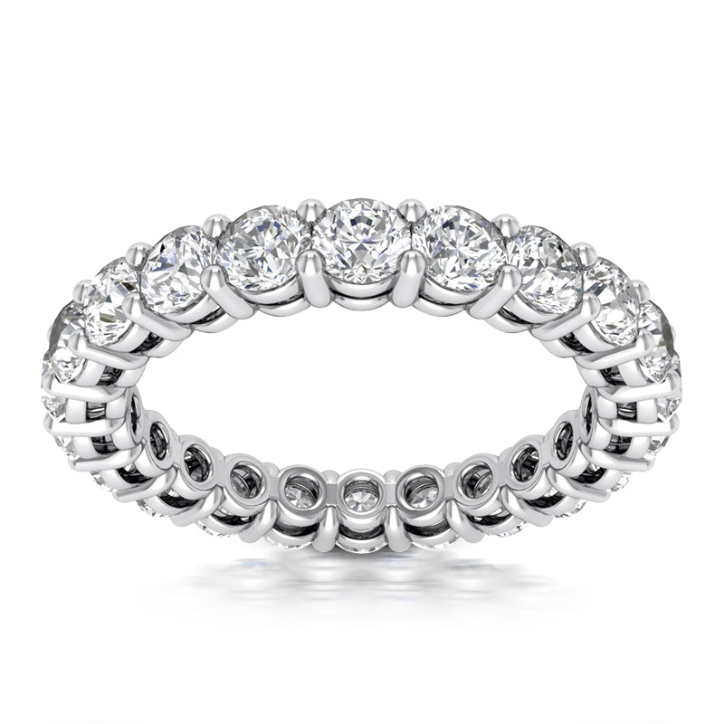 3.00 ct Ladies Round Cut Diamond Eternity Wedding Band Ring in 14 kt White Gold