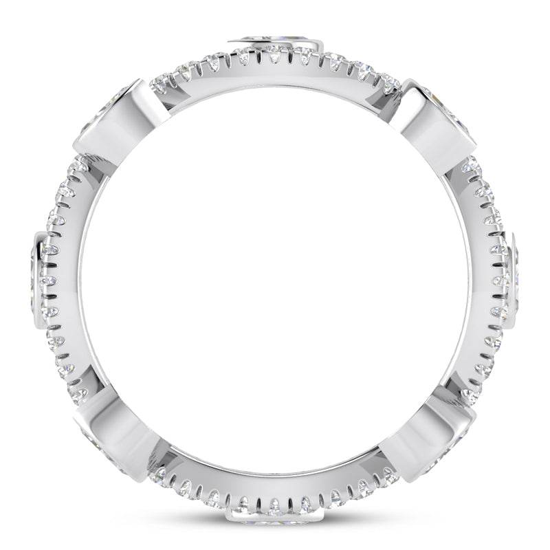 1.00ct Ladies Marquise & Round Cut Diamond Eternity Wedding Ring