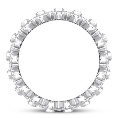 5.40ct Ladies Marquise & Round Cut Diamond Eternity Wedding Ring