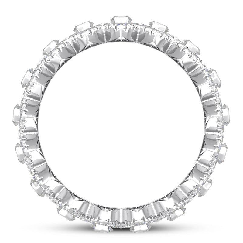 5.40ct Ladies Marquise & Round Cut Diamond Eternity Wedding Ring