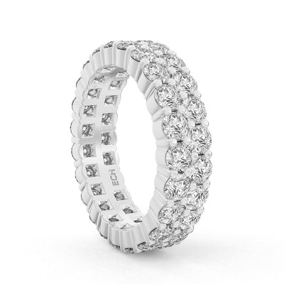 2.70ct Double Row Round Cut Diamond Eternity Band