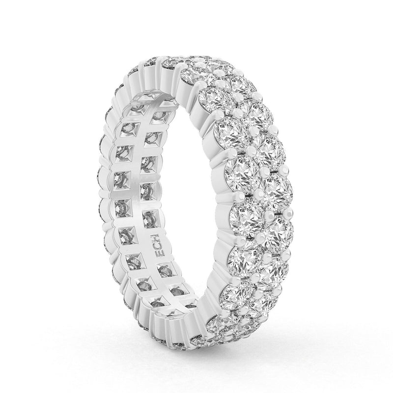 2.70ct Double Row Round Cut Diamond Eternity Band