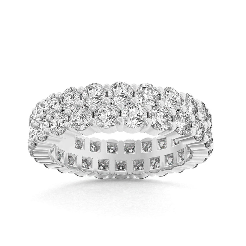 2.70ct Double Row Round Cut Diamond Eternity Band