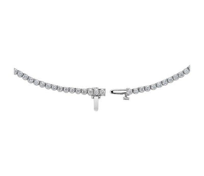 10.00ct Ladies Round Cut Chevron Eternity Necklace