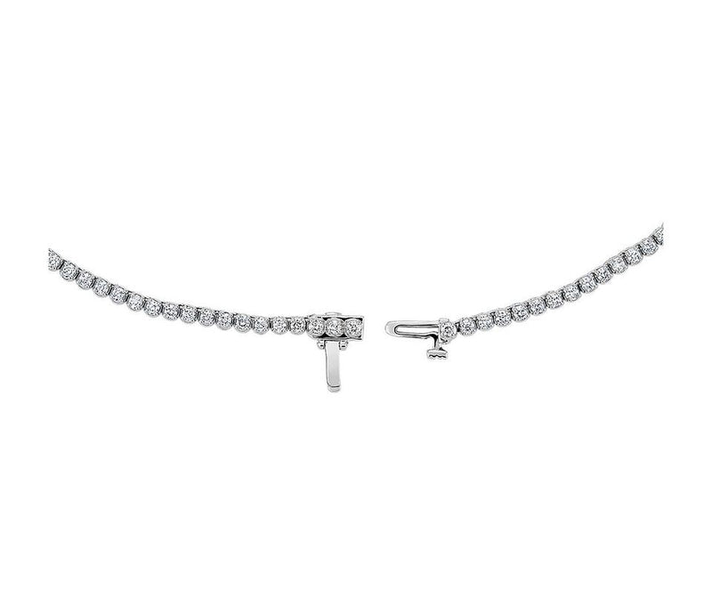 7.00ct Ladies Round Cut Chevron Eternity Necklace