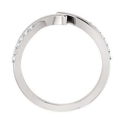 0.25 Ct Ladies Round Bypass Ring