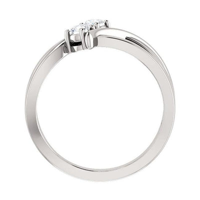 0.50 Ct Ladies Round Two Stone Fashion Ring