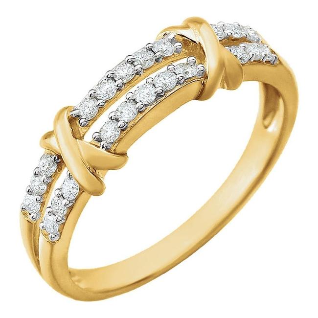 0.76 Ct Ladies Round 2 Tone Anniversary Ring