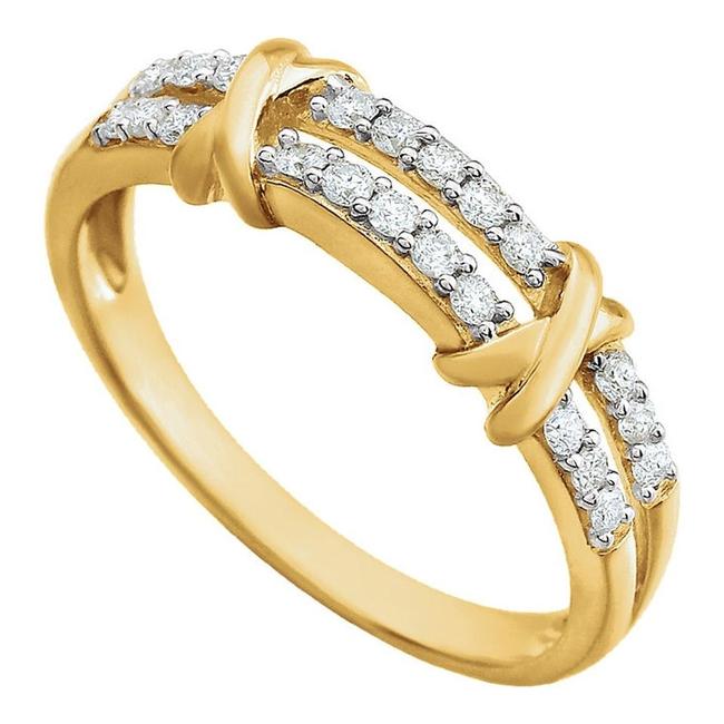 0.76 Ct Ladies Round 2 Tone Anniversary Ring